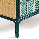 Комод для посуды из ротанга Felice Rattan Green варинант исполнения - 5 | Loft Concept в Грозном