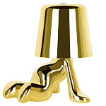 Настольная лампа фигурная цвета золото с гладким абажуром Высота 17 см Sophia варинант исполнения - 2 | Loft Concept в Грозном