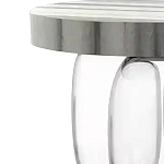 Дизайнерский журнальный стол на 3-х овальных прозрачных ножках Tukutic варинант исполнения - 1 | Loft Concept в Грозном