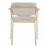 Стул Singer Chair с подлокотниками серый на золотистых ножках варинант исполнения - 4 | Loft Concept в Грозном