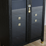 Дизайнерский шкаф витрина Elsa Dreams Black с 4-мя ящиками варинант исполнения - 3 | Loft Concept в Грозном