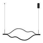 Подвесной светильник волнообразный изогнутый черного цвета 4000К Spiral Lighting варинант исполнения - 3 | Loft Concept в Грозном