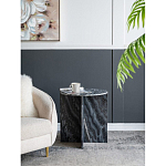 Столик кофейный с столешницей из черного мрамора Compact Black Marble Table варинант исполнения - 8 | Loft Concept в Грозном