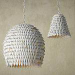 Подвесной светильник белый металлический в форме купола White Natural Lines варинант исполнения - 3 | Loft Concept в Грозном