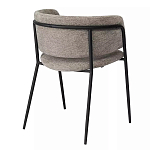 Стул полукруглый с каркасом из металла и мягким сиденьем и спинкой Soft Chenille варинант исполнения - 1 | Loft Concept в Грозном