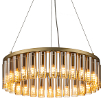 Люстра со стеклянными цилиндрическими плафонами Luminous Cylinders Amber Round варинант исполнения - 3 | Loft Concept в Грозном