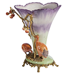 Ваза с цесарками из фарфора с бронзовыми элементами Garden of Eden варинант исполнения - 4 | Loft Concept в Грозном