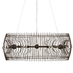 Люстра круглая из тонких прутьев Thin Bronze Rods варинант исполнения - 3 | Loft Concept в Грозном