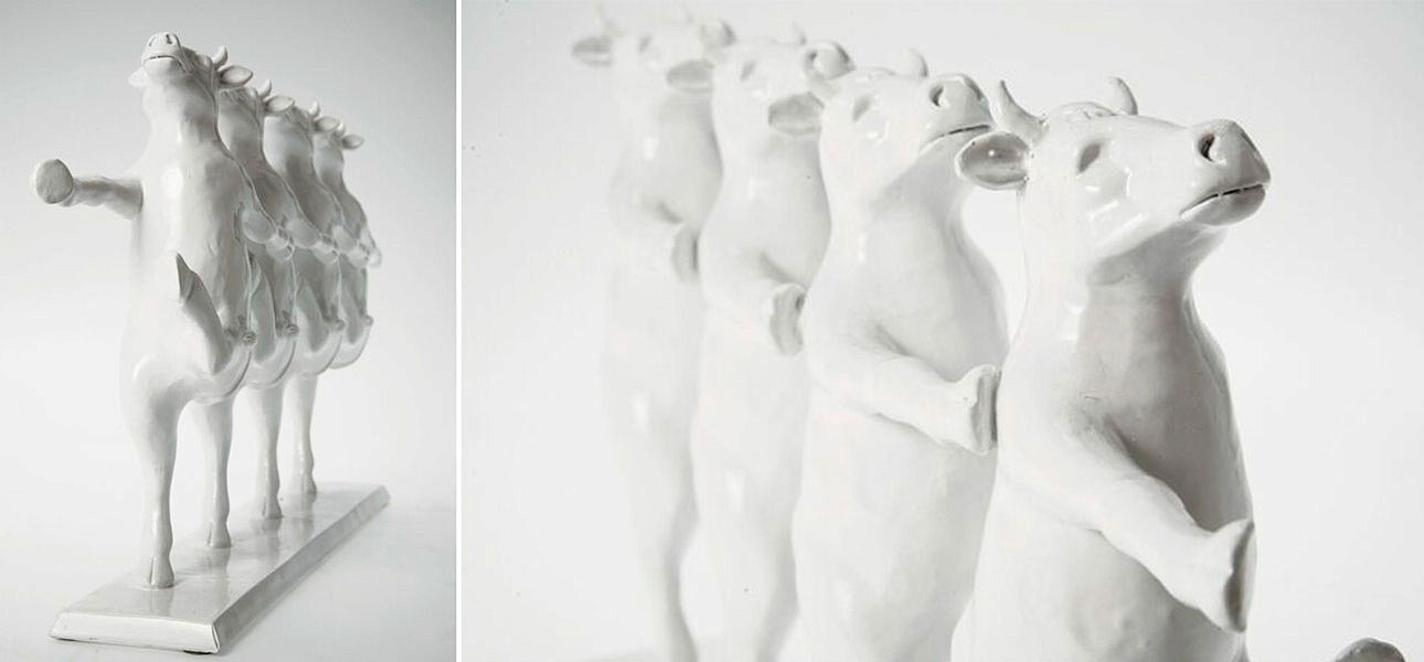 Статуэтка белая March of the Cows Статуэтка белая March of the Cows - Loft-Concept в Грозном