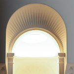 Встраиваемый в стену гипсовый светильник под покраску с арками и рельефными колоннами Antiquity Athena варинант исполнения - 7 | Loft Concept в Грозном