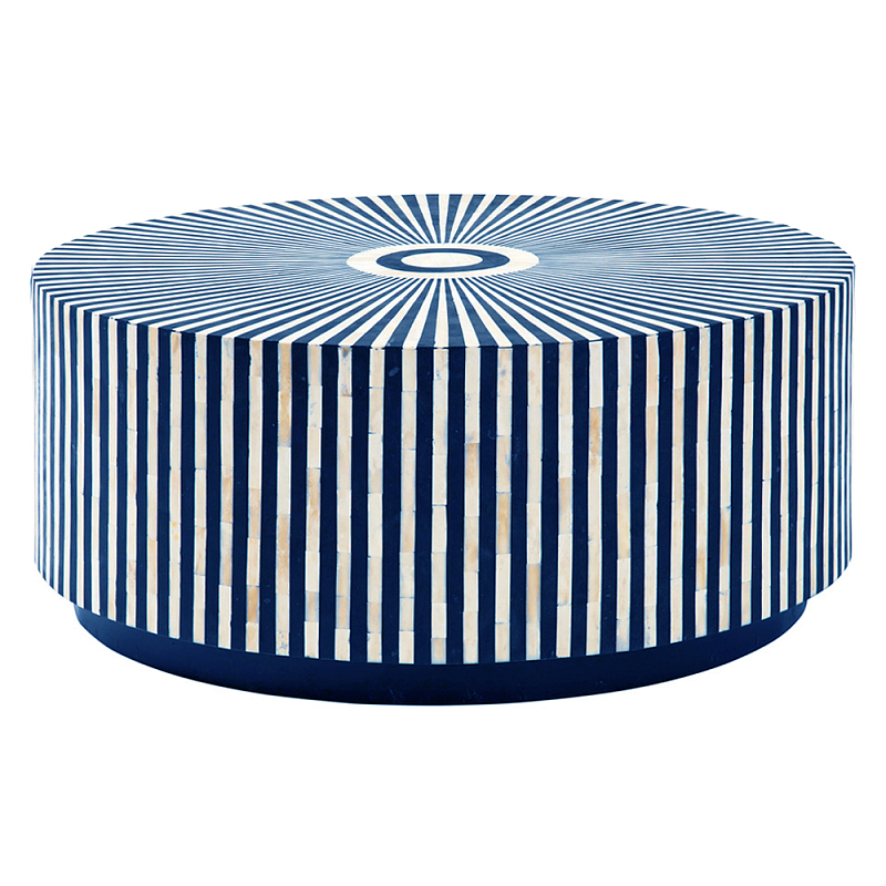 Стол журнальный Mandika Bone Inlay Coffee Table blue Синий Голубой в Грозном | Loft Concept 