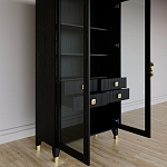 Дизайнерский шкаф витрина Elsa Dreams Black с 4-мя ящиками варинант исполнения - 7 | Loft Concept в Грозном