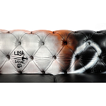 Диван Честерфильд граффити graffiti Orange Sofa натуральная кожа варинант исполнения - 8 | Loft Concept в Грозном