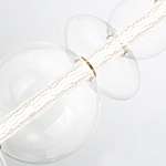 Подвесной светильник линейный с прозрачными стеклянными шарами разного диаметра Eurofase варинант исполнения - 13 | Loft Concept в Грозном