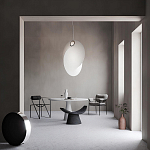 Подвесной светильник белый с фигурным тканевым плафоном White Whirlwinds варинант исполнения - 5 | Loft Concept в Грозном