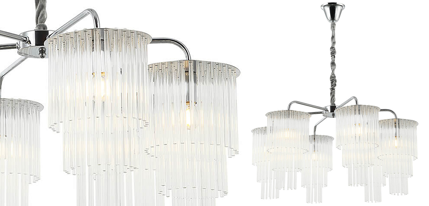 Люстра Harrison Chandelier chrome 6 lamp Люстра Harrison Chandelier chrome 6 lamp - Loft-Concept в Грозном