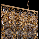 Люстра овальная каскадная с подвесками в форме колец Galaxy of Light варинант исполнения - 3 | Loft Concept в Грозном