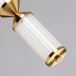 Подвесной светильник с двумя белыми рифлеными цилиндрическими плафонами Golden Swirl варинант исполнения - 6 | Loft Concept в Грозном