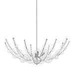 Люстра  с круглыми прозрачными шарами на серебряном каркасе Silver Stalk варинант исполнения - 2 | Loft Concept в Грозном