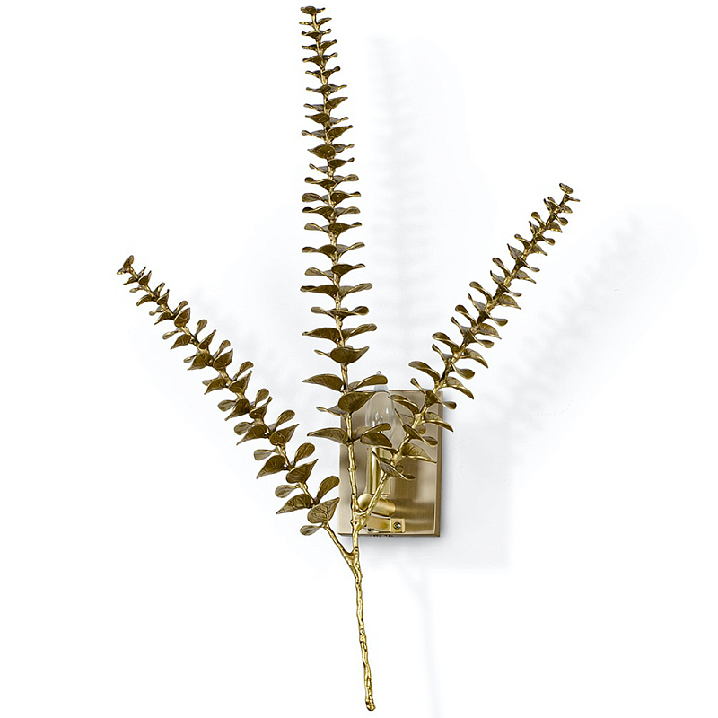 Бра Brass Eucalyptus Branches Lighting Wall Lamp Латунь Бра Brass Eucalyptus Branches Lighting Wall Lamp Латунь в Грозном | Loft Concept
