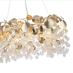 Люстра с декоративными подвесками из прозрачного стекла в форме монеток FAIRYTREE Light варинант исполнения - 9 | Loft Concept в Грозном