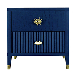 Тумба прикроватная с двумя ящиками Elsa Dreams Blue варинант исполнения - 6 | Loft Concept в Грозном