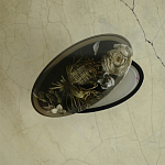 Шкатулка из эпоксидной смолы с цветами черная Epoxy Resin Oval Box Black варинант исполнения - 2 | Loft Concept в Грозном