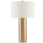 Настольная лампа золотая с цилиндрическим абажуром Golden Mosaic варинант исполнения - 2 | Loft Concept в Грозном