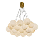 Люстра подвесная круглая с сферическими плафонами из натурального камня Glowing Spheres варинант исполнения - 10 | Loft Concept в Грозном