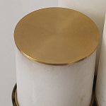 Торшер геометрический с тремя мраморными плафонами Marble Tripod варинант исполнения - 9 | Loft Concept в Грозном