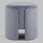 Пуф Alice Poof Grey Серый велюр варинант исполнения - 2 | Loft Concept в Грозном