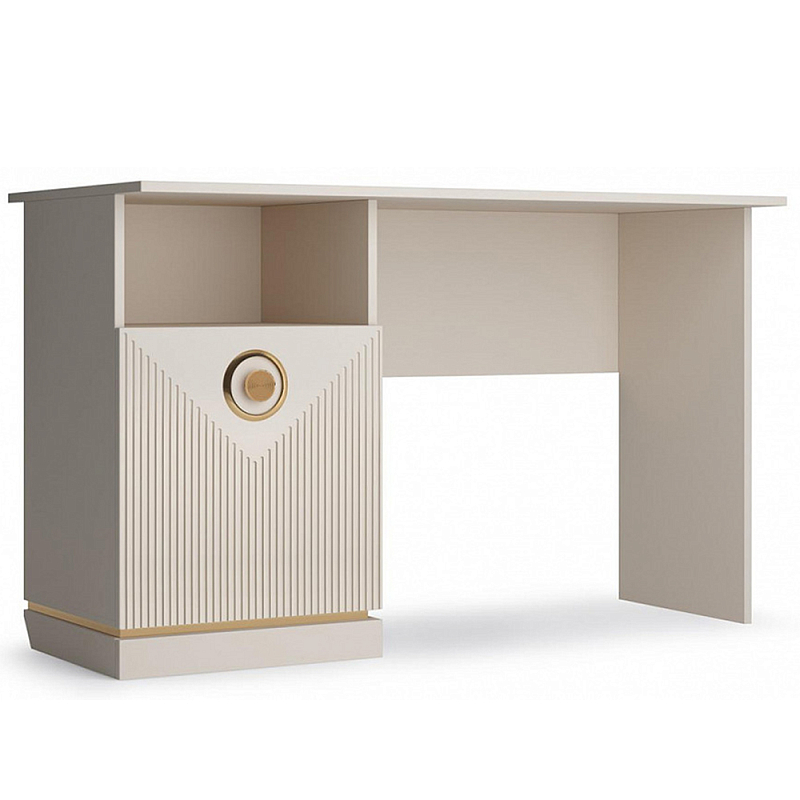 Стол письменный с ящиком и нишей для хранения Satin Furniture Бежево-серый Стол письменный с ящиком и нишей для хранения Satin Furniture Бежево-серый в Грозном | Loft Concept