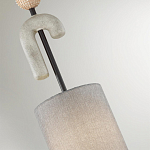 Подвесной светильник с серым тканевым плафоном Flourish варинант исполнения - 4 | Loft Concept в Грозном