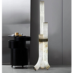 Торшер геометрический с тремя мраморными плафонами Marble Tripod варинант исполнения - 4 | Loft Concept в Грозном