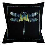 Подушка декоративная стрекоза сине-зеленый узор Ikat Pattern варинант исполнения - 1 | Loft Concept в Грозном