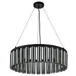 Люстра со стеклянными цилиндрическими плафонами Luminous Cylinders Smoky Round варинант исполнения - 4 | Loft Concept в Грозном