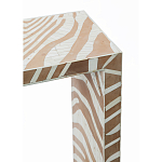 Консоль Дизайнерская Kenya Console ZEBRA Bone Inlay Beige варинант исполнения - 2 | Loft Concept в Грозном