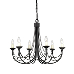 Люстра черного цвета ручной работы с канделябрами и переплетенной проволочной драпировкой Elstead Lighting варинант исполнения - 10 | Loft Concept в Грозном