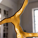 Зеркало кругле с декоративной золотой вставкой Golden Tree варинант исполнения - 5 | Loft Concept в Грозном