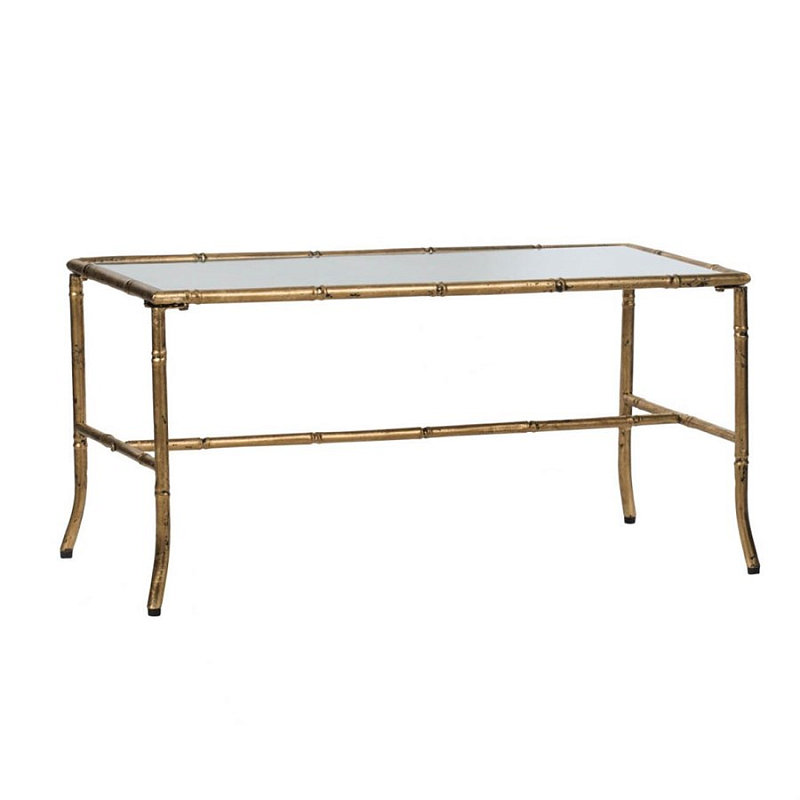 Журнальный стол Bamboo Frame Золотой Прозрачный Журнальный стол Bamboo Frame Золотой Прозрачный в Грозном | Loft Concept