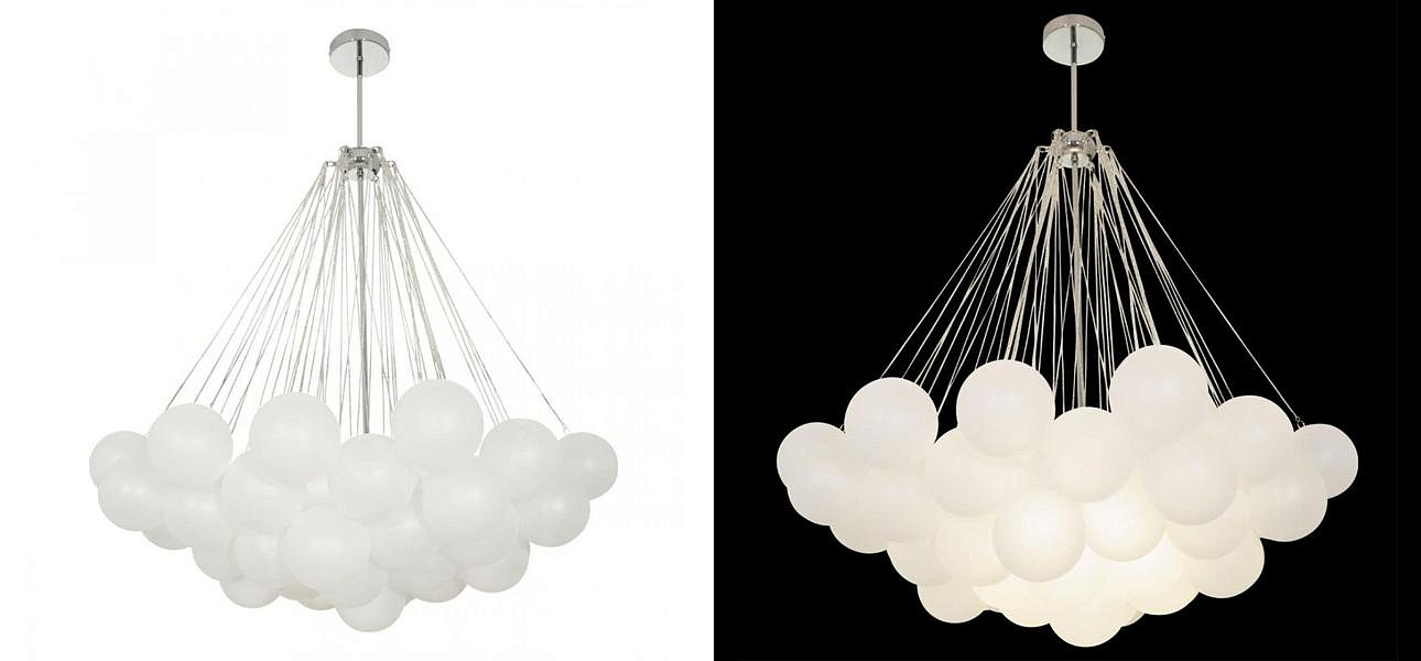 Люстра Белые Шары Apparatus Studio CLOUD Silver диаметр 100 см Люстра Белые Шары Apparatus Studio CLOUD Silver диаметр 100 см - Loft-Concept в Грозном