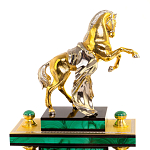 Настольный письменный набор из малахита с декором в виде лошади Leader Organizer варинант исполнения - 2 | Loft Concept в Грозном