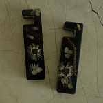 Подставка для телефона из эпоксидной смолы с цветами черная Epoxy Flowers Phone Stand Black варинант исполнения - 2 | Loft Concept в Грозном