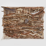 Большая Абстрактное Панно из веток и нитей Dryad Wall Art варинант исполнения - 6 | Loft Concept в Грозном