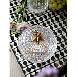 Конфетница прозрачная стеклянная на бронзовых ножках в виде морских коньков с крышкой в виде ракушки Eden Garden варинант исполнения - 4 | Loft Concept в Грозном