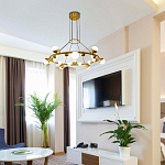 Люстра подвесная светодиодная с плафонами в форме шара Italian Globe Cedar Moss Light варинант исполнения - 1 | Loft Concept в Грозном