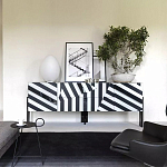 Дизайнерский комод в чёрно-белую полоску Ziqqurat варинант исполнения - 2 | Loft Concept в Грозном