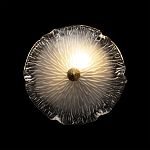 Бра в форме прозрачного стеклянного цветка с рельефной текстурой Textured Glass варинант исполнения - 4 | Loft Concept в Грозном