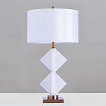 Настольная лампа белая на фигурном основании Aerial Geometry варинант исполнения - 3 | Loft Concept в Грозном