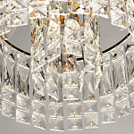 Потолочный светильник круглый с прозрачными подвесками Lunet варинант исполнения - 7 | Loft Concept в Грозном